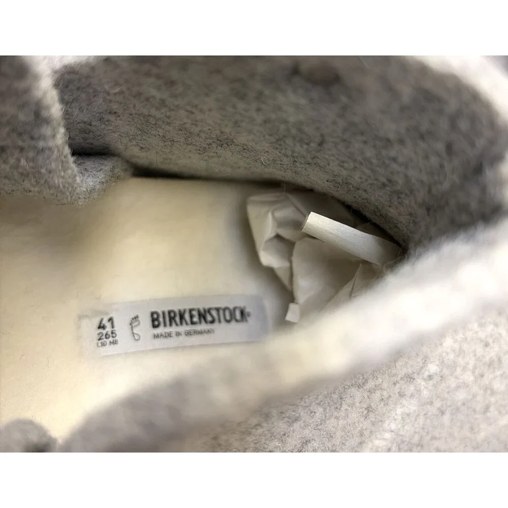 Birkenstock Andermatt 80% Wool Felt Booties Gray Men’s Size 8 Women’s 10 NIB